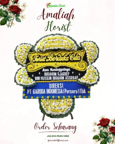 Papan Bunga Duka di Karanganyar