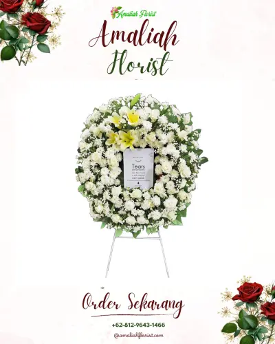 Krans Bunga Duka Cita di Karanganyar